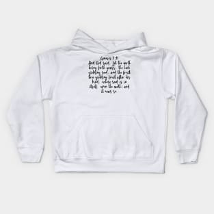 Genesis 1:11 Kids Hoodie